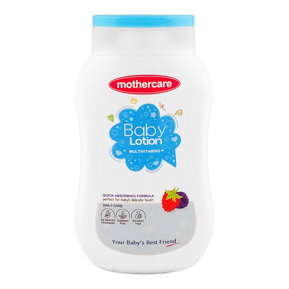 Mothercare baby lotion bottle on a white background