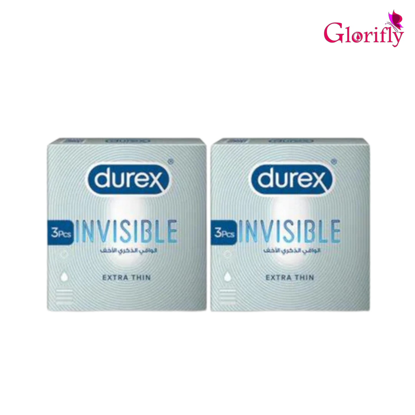 Bundle - Pack of 2 - Durex Condom Invisible 3'S.