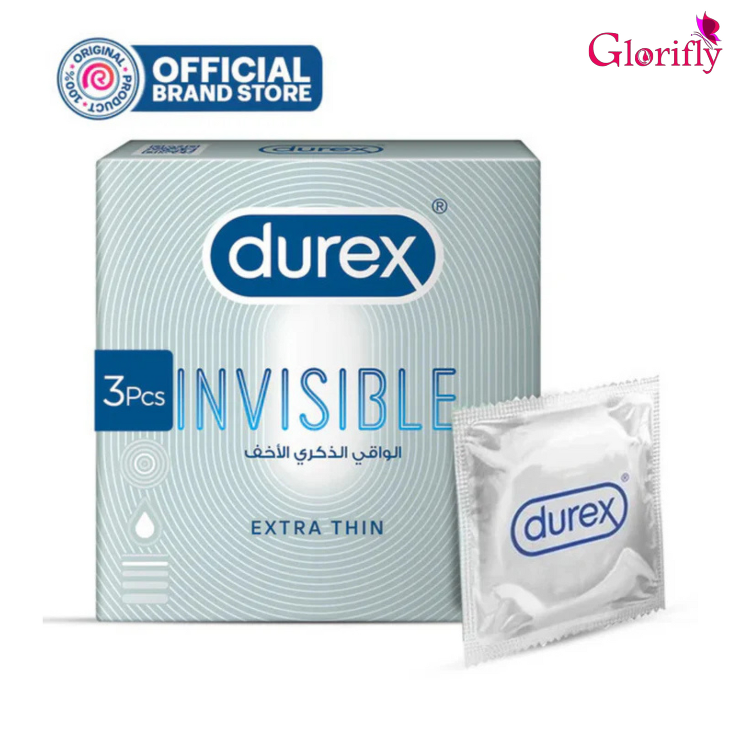Bundle - Pack of 3 - Durex Condom Invisible 3'S.