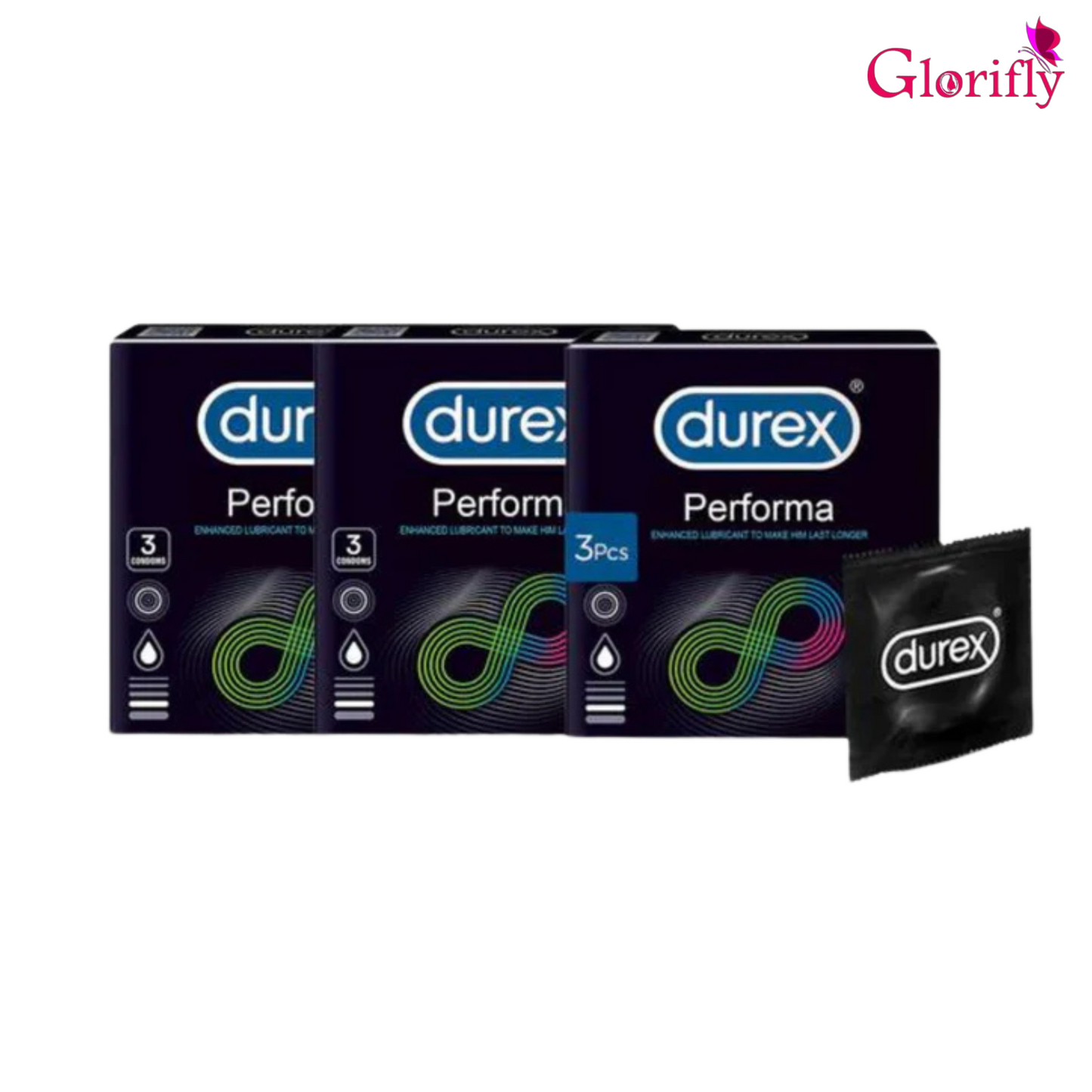 Bundle - Pack of 3 Durex - Condoms 3S Performa.