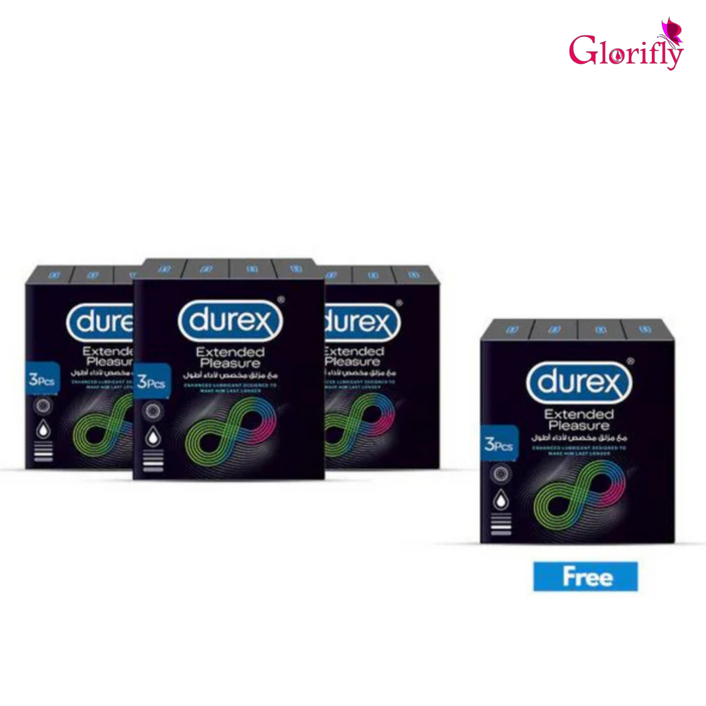 Durex Condoms Performa Longer Lasting Timing Condoms 3+1 FREE.