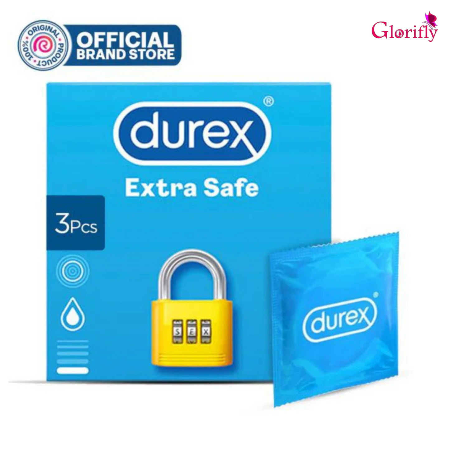 Durex Extra Safe 3's Condoms.