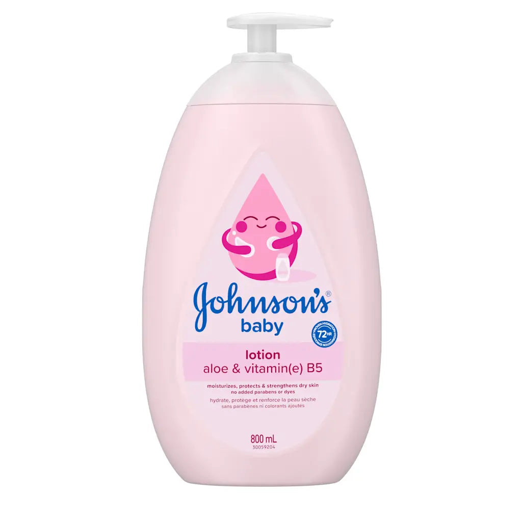 Johnson's baby lotion bottle on a white background Glorifly