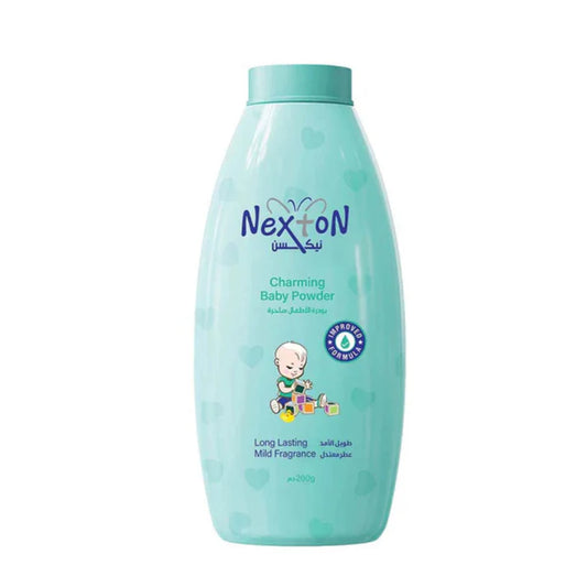 Glorifly Nexton Baby Powder (Charming) – Gentle Talc for Babies, Long-Lasting Freshness, Sweat & Moisture Control, Soft Skin Protection