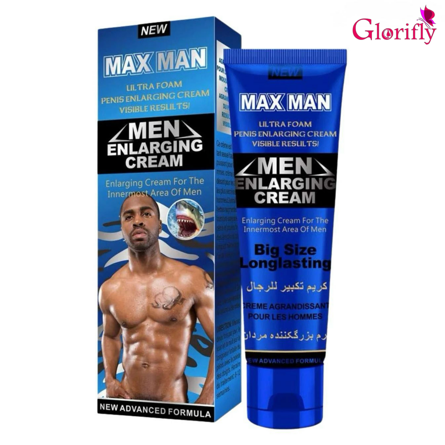 Maxmax Ultra Foam Men's Enlargement & Delay Cream - Blue.