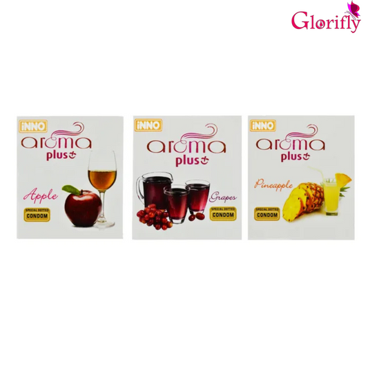 Imported Aroma Plus Dotted Flavored Condoms - Pack Of 12.