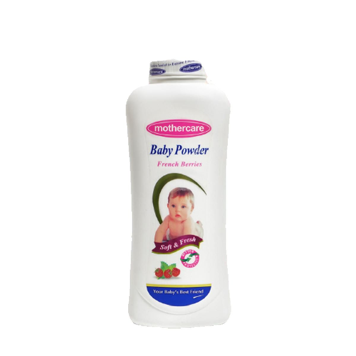 Mothercare baby powder bottle on a white background