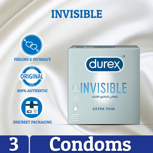 Durex Invisible Condoms Pack of 3s.