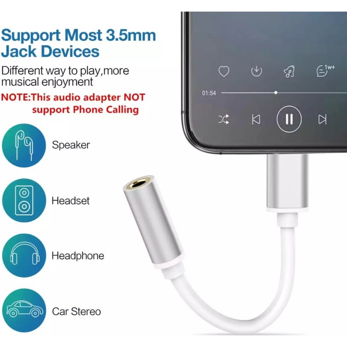 iPhone Original Apple Genuine Audio Headphone Converter Handsfree Music 3.5mm Jack adapter.