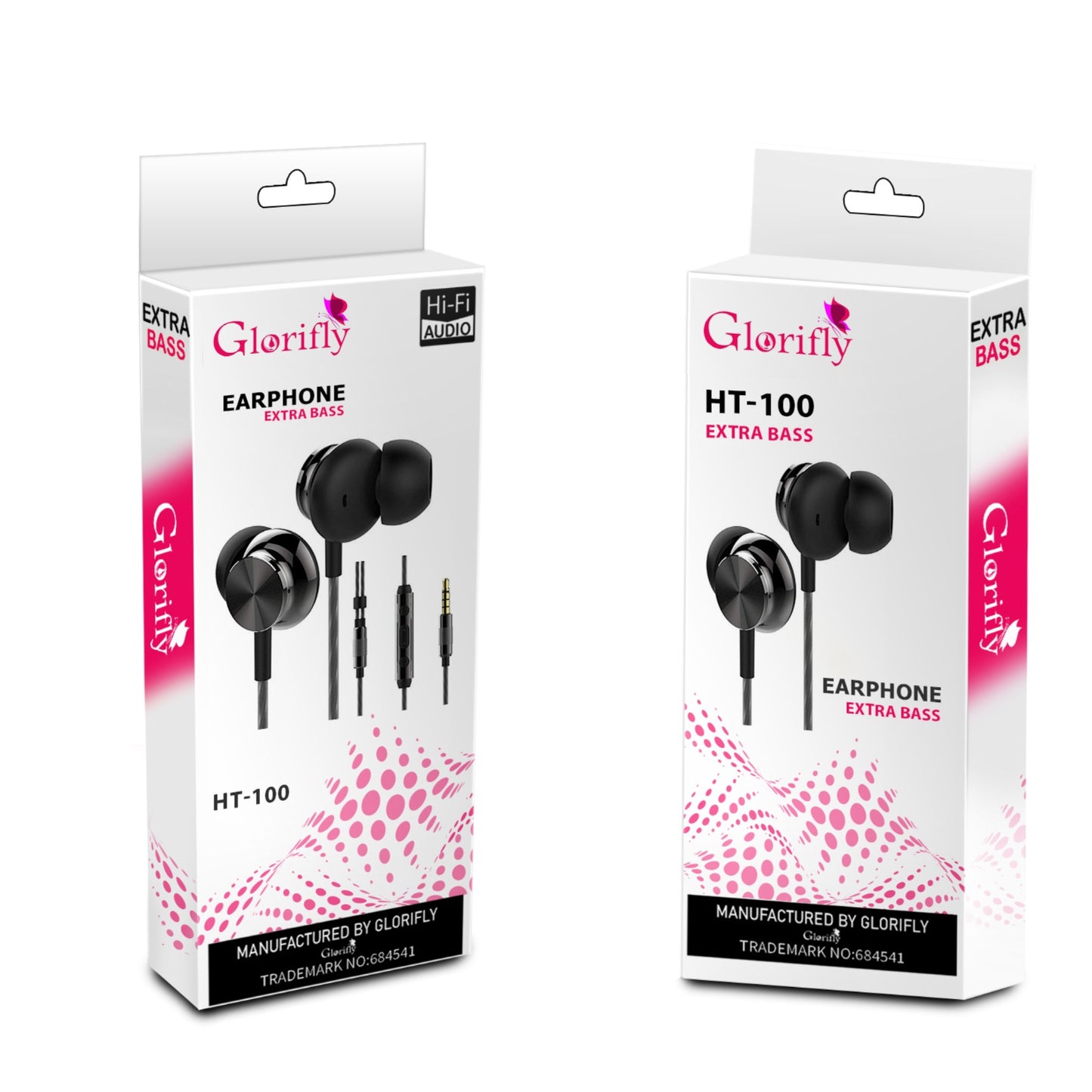 Glorifly HT-100 Extra Bass Handsfree stands out as a unique marvel that combines style || HT-100 HD Sound Bass Headset Handsfree With Built-In Microphone