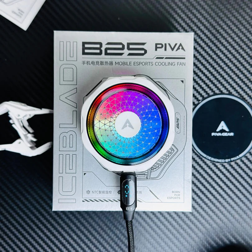 PIVA B25 Gaming Cooling Fan Fast Cooling Phone Cooler RGB for Mobile