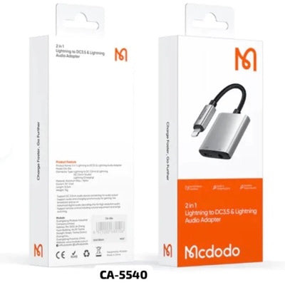 Mcdodo 2 in 1 Lightning Audio & Charging Connector for iPhone.