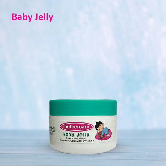Mothercare Baby Jelly container on a light blue background

