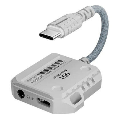 Plaxton 2 in 1 Type C Adapter Audio & Charging Connector for Android