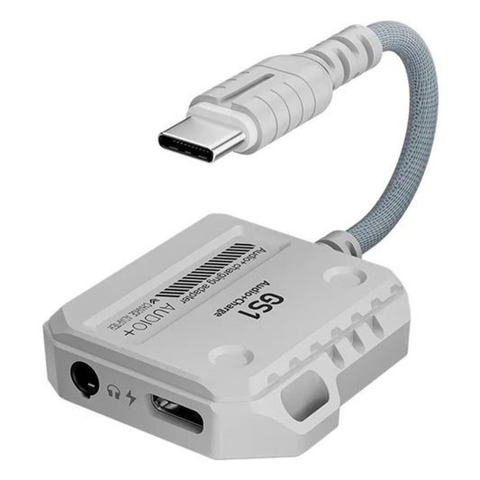Plaxton 2 in 1 Type C Adapter Audio & Charging Connector for Android