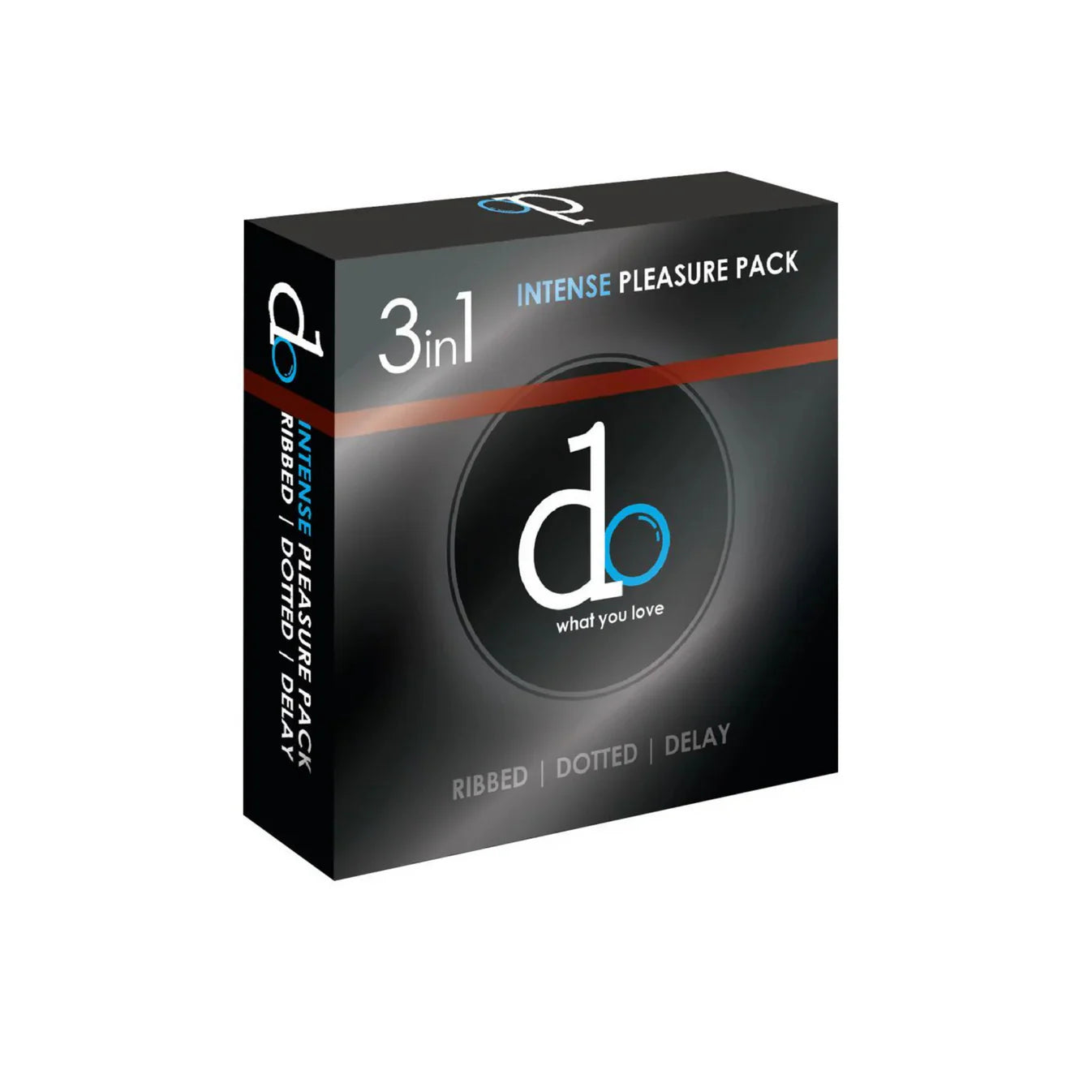 DO 3-in-1 Condom Pack – Intense Pleasure Variety (Ribbed, Dotted, and Delay)