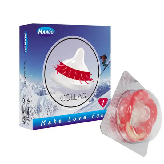 Single Mango-Flavored Condom with Collar Spike Design