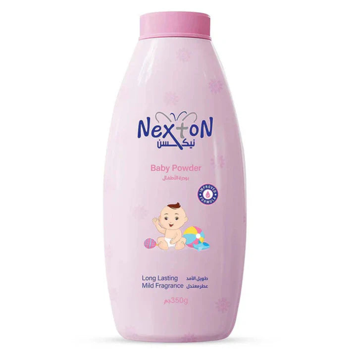 **Glorifly Nexton Baby Powder Pink – Gentle Talc for Babies, Soft & Smooth Skin, Moisture Control, Long-Lasting Freshness & Comfort**