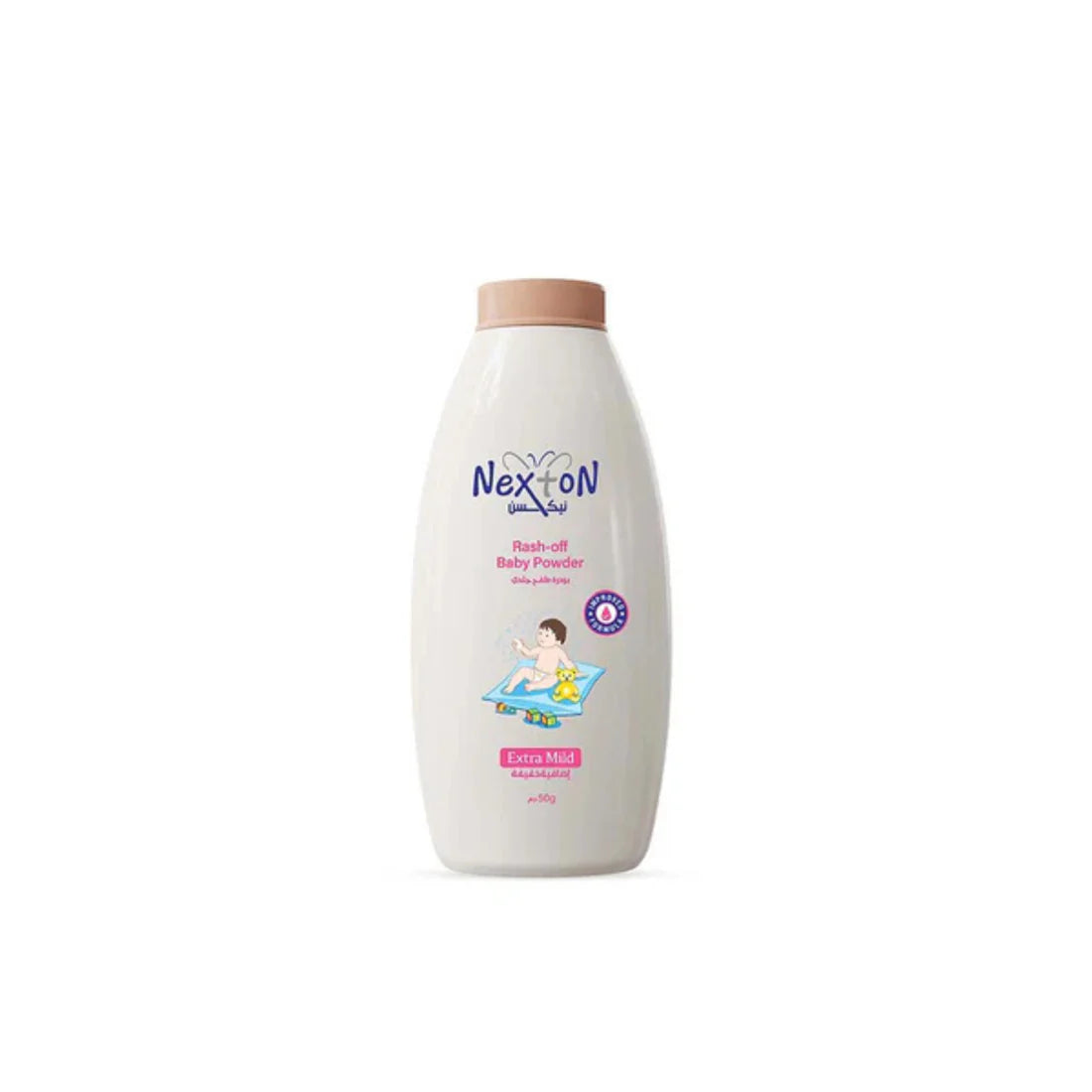 Nexon baby powder bottle on a white background

