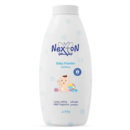 Glorifly Nexton Baby Powder White – Gentle Moisture Absorbing Talc for Babies, Soft & Smooth Skin, Long-Lasting Freshness & Daily Protection
