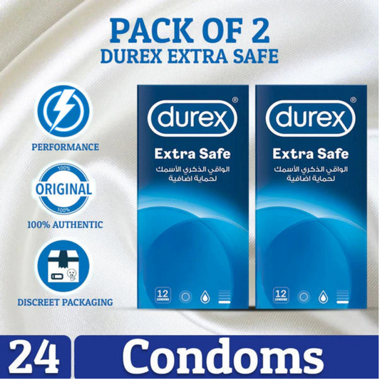 Pack of 2 Durex Condom Extra Safe 12's Glorifly 