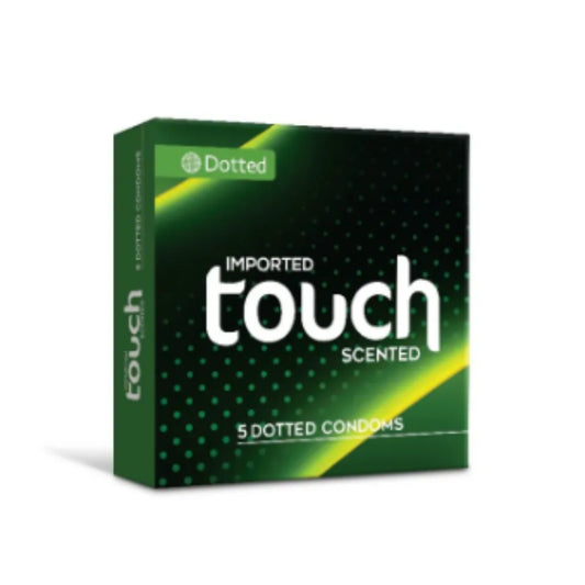 Touch Dotted Condoms – 5-Pack for Enhanced Stimulation.