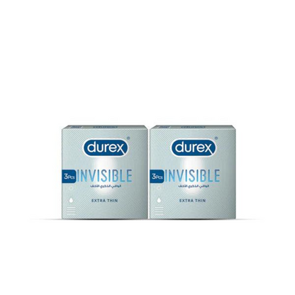 Bundle - Pack of 2 - Durex Condom Invisible 3'S.