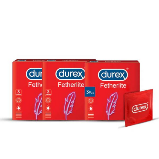 Bundle - Pack of 3 - Durex - Condoms 3s Feather Lite.