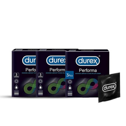 Bundle - Pack of 3 Durex - Condoms 3S Performa.