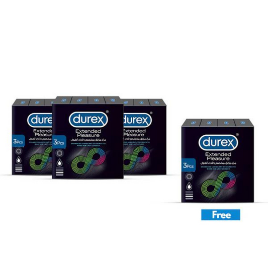 Durex Condoms Performa Longer Lasting Timing Condoms 3+1 FREE.