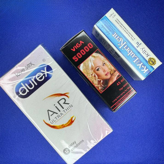 Honey Moon Bundle (Viga 50000 Spray + 12P Durex Condom + Lubricant) With Free Shipping.