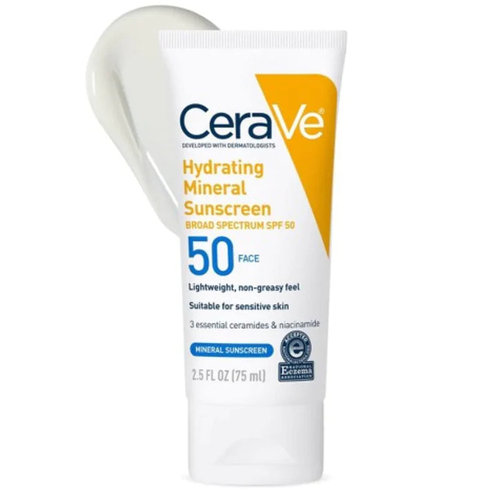 Cerave Hydrating Mineral Sunscreen Spf 50 75Ml.