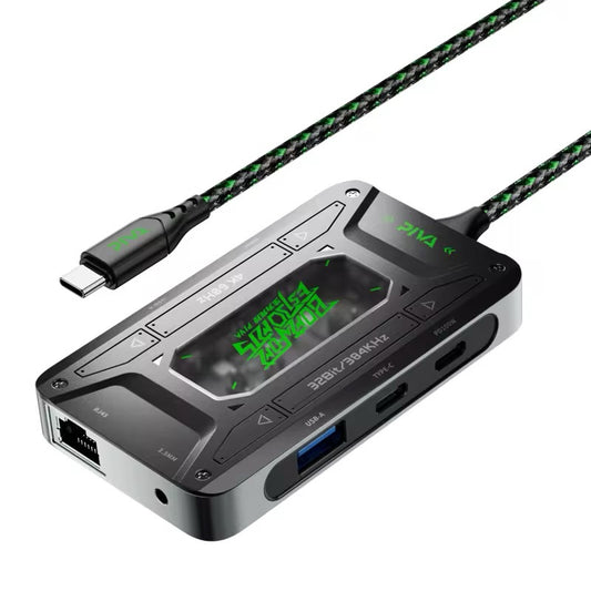 PIVA DS7 Gaming Dock Type-C – 7-in-1 USB-C Hub for iPad Pro | HDMI 4K, USB 3.0, SD/TF Card, Charging Support