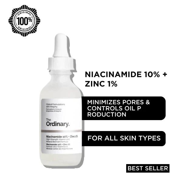 The Ordinary Niacinamide 10% + Zinc 1% Serum For All Skin Types.