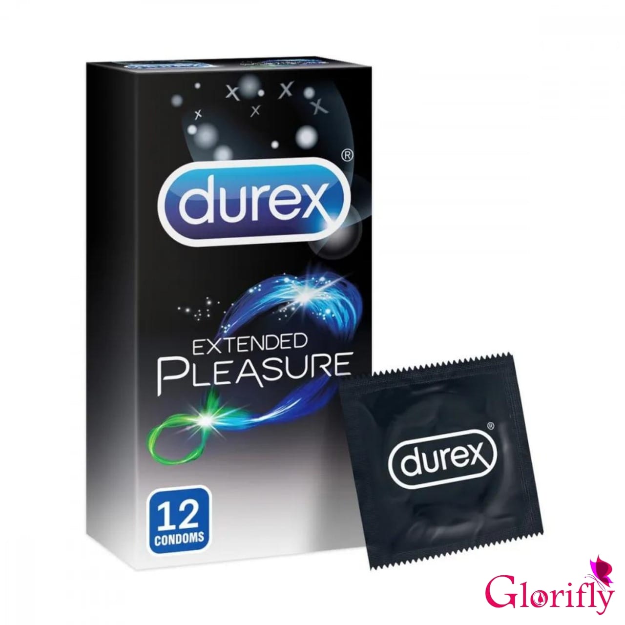 Durex Extended Pleasure Long Timing Delay Condoms (12 Pieces).