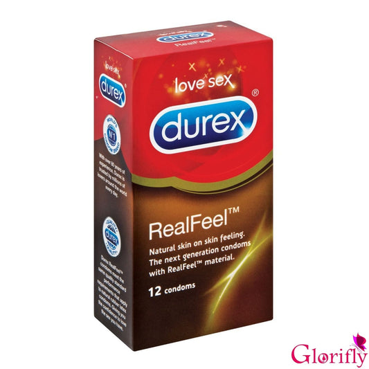 Durex Real Feel Long Timing Delay Condoms (12 Pieces)