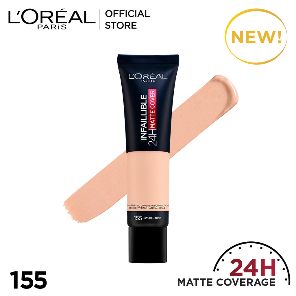 Loreal Infaillible 24H Matte Cover Foundation - 155 Natural Rose