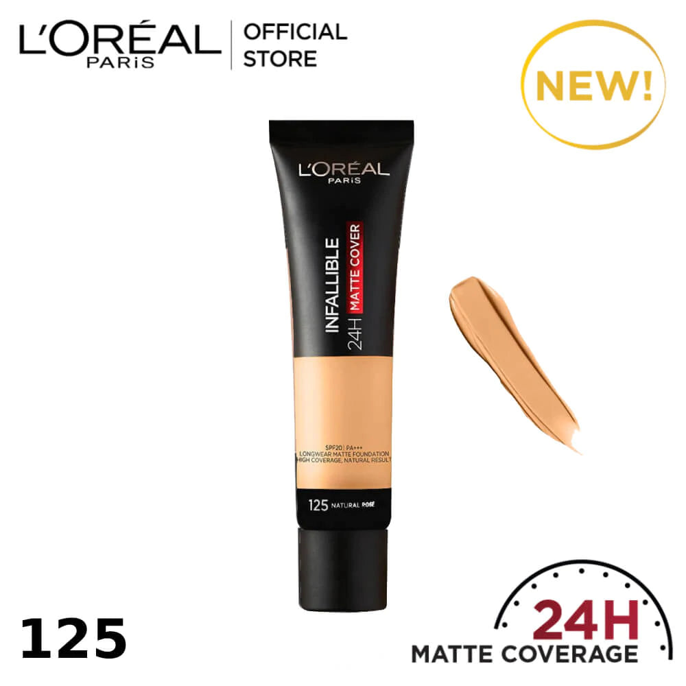 Loreal Infallible 24Hr Matte Cover Foundation - 125 Natural Rose